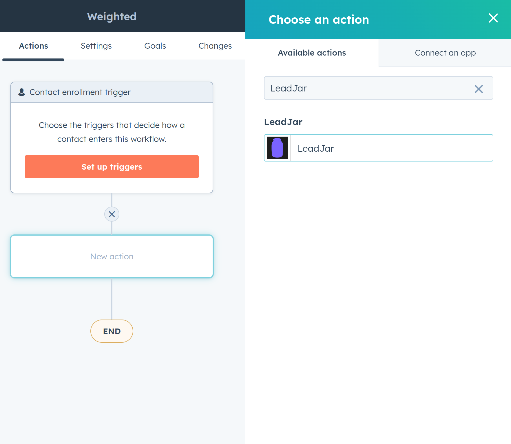 LeadJar HubSpot workflow action